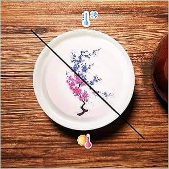 Magic Sakura Cherry Blossom Sake Cup - 2023 New Ceramic Sake Cold/Hot Temperature Color Changing Cup Glasses, Japanese Tea Wine Soju Sake Cup Glasses Set, Magical Blooming Sake Cups (Plum- Cold＆Hot)