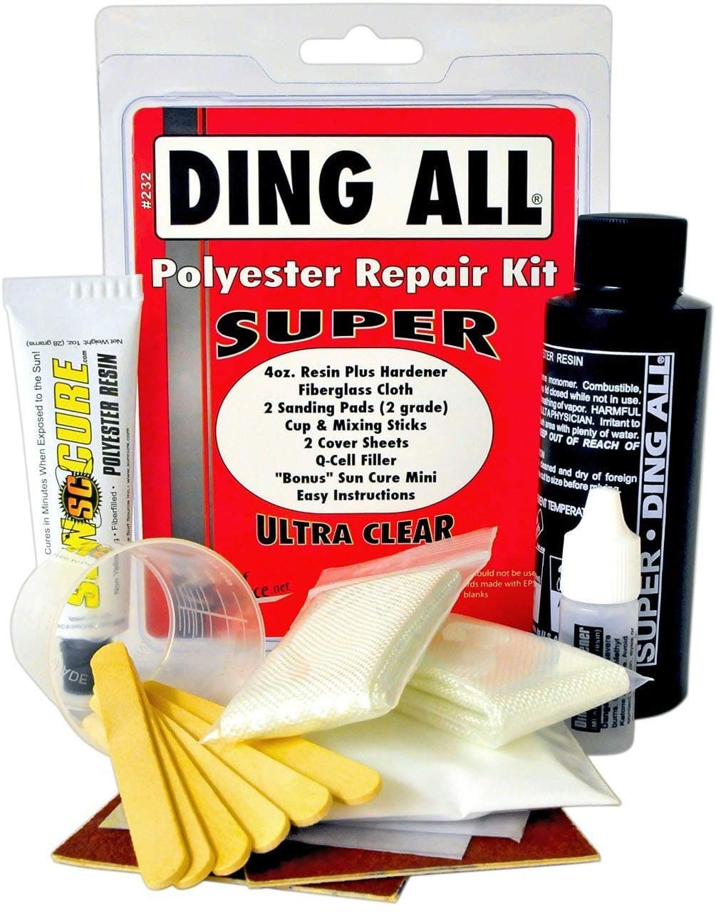 Ding All Super Polyester Repair Kit