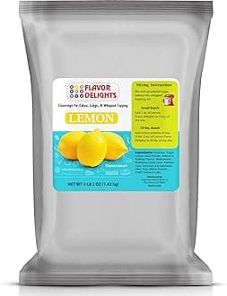 Flavor Delights by Angel Specialty Products: Flavored Powder Bakery Mix > Passion Fruit, Pistachio, Pumpkin Pie, Blueberry, Lemon, Coconut, Strawberry (Lemon, 3.12 Pound Bag)