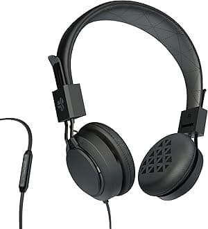 JLAB Audio INTRO Premium On-Ear Headphones, with Universal Mic (Black)