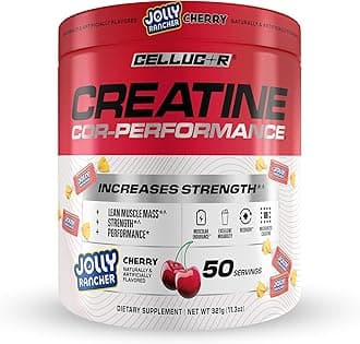 Cellucor Creatine Powder, Jolly Rancher Cherry- Increases Strength, Lean Muscle Mass & Endurance, Micronized Creatine for Fast Absorption, 5g Creatine per Serving, 50 Servings