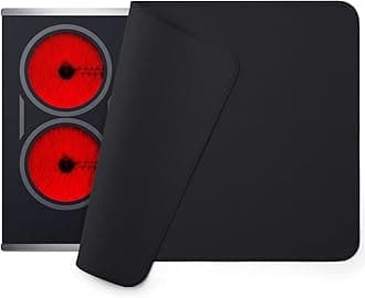 FLASLD Fireproof and Waterproof Stove Top Covers, 20×24 inch Electric Stove Cover Mat, Glass Top Stove Cover - Ceramic Glass Cooktop Protector - Flat Top Oven Cover, Black Without Logo