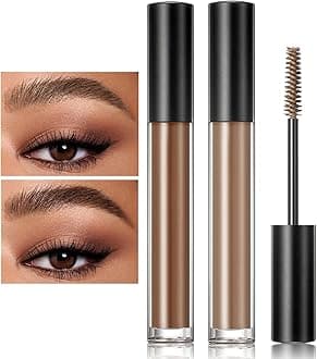 DAGEDA 2Pcs Eyebrow Setting Gel, Eyebrow Brow Fix Gel, Waterproof and Sweat-Proof, Eyebrow Repair Liquid Brows Styling Beauty Salon Home Use Makeup, 1.81oz (Light Brown and Dark Brown)