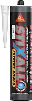 Everbuild Stixall – Extreme Power Sealant and Adhesive – Waterproof – White – 290ml