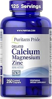 Puritan's Pride Chelated Calcium Magnesium Zinc,250 Caplets