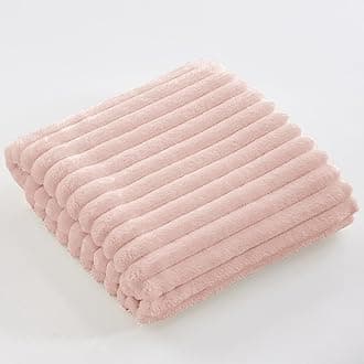 BEDELITE Baby Blankets for Boys Girls 30"x 40" - 3D Ribbed Jacquard Cute Fuzzy Fleece Blanket, Warm and Breathable Soft Cozy Infant Toddler Blanket for Newborn All Seasons Suitable, Light Pink