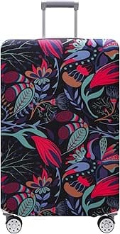 TRAVEL KIN Luggage Cover Washable Suitcase Protector Anti-scratch Suitcase cover Fits 18-32 Inch Luggage, Flourish, XL, Fashion