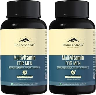 Multivitamin for Men | 52 Ingredients with 100% RDA of Vitamins & Minerals | Energy, Immunity, Performance, Bone, Joint & Heart Health | Daily Multivitamin Tablet for Men - 120 Tablets (Pack of 2)