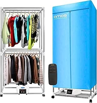 AMOS Eezy-Dry Electric Clothes Dryer, Heated Clothes Airer, 1300W 15kg Capacity, Laundry Airers [Energy Class B]