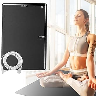 Grounding Mat Earth Connected Mat for Feet Bed Desk Better Sleep Relief Balance 23.6x35.4 Inch Floor Mat with Cord