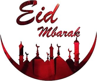 Acrylic Eid Mubarak 3D Acrylic Mirror Wall Sticker (Red) MR86