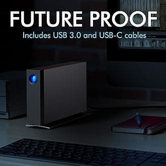 LaCie d2 Professional 14TB, External Hard Drive Desktop, for PC Mac & iPad, 1 Month Adobe CC, Data Rescue Service (STHA14000800)