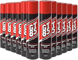 Spray 400ml Pack of 12 Lubricates, Cleans & Protects Metal/Composite, Rust Defense, Stuck Parts Ease, Shine Restore, Squeak Eliminate, Moisture Disperse