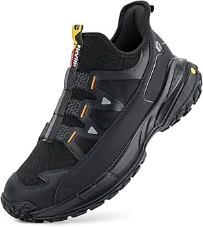 Men's Extra Wide Walking Trainers Comfortable Slip On Hiking Shoes with Arch Support, Low-Rise Trekking and Hiking Footwear for Outdoor Trekking Camping Climbing