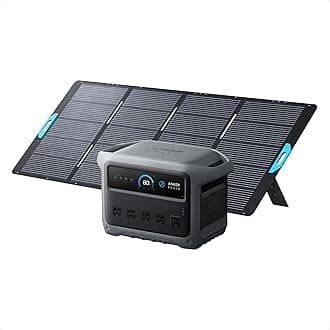 Anker SOLIX C1000 Gen 2 Portable Power Station with 400W Solar Panel, 2,000W (Peak 3,000W) Solar Generator, Full Charge in 49 Min, 1,024Wh LiFePO4 Battery for Home Backup, Power Outages, and Camping