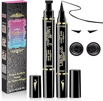 Eyeliner Stamp - 2021 2 Pens Winged Stamp, Wingliner, Perfect Wing Cat Eye Tool, Liquid Liner, Waterproof & Smudgeproof, 10 Mm