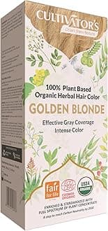 Organic Hair Colour - Organic Herbal Hair Colour for Women and Men - Ammonia Free Hair Colour Powder - Natural Hair Colour Without Chemical, (Golden Blonde) - 100g