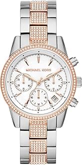 Bryant Chronograph Women's Watch, Stainless Steel and Pavé Crystal Watch for Women