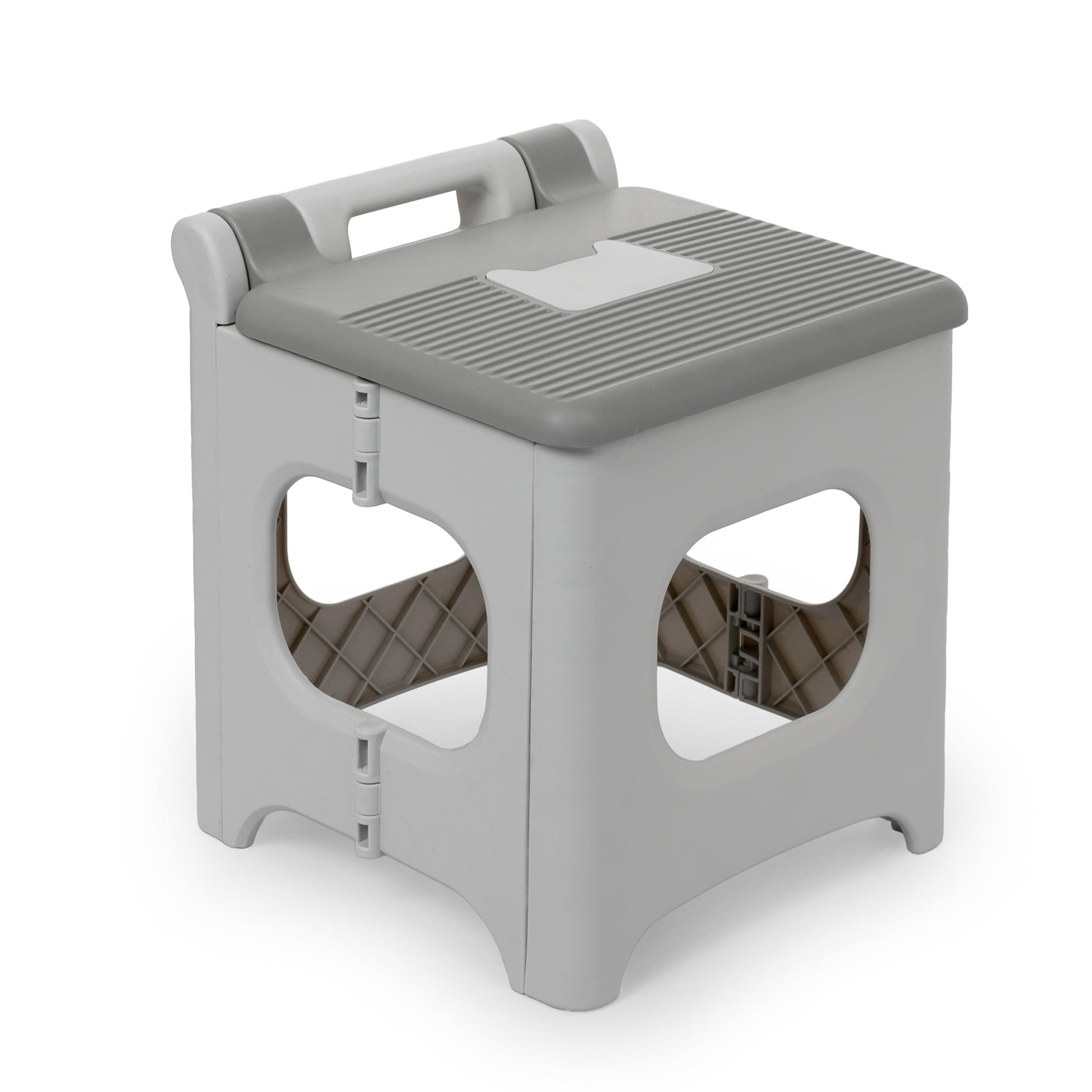 TONSYL Folding Step Stool Plastic Foldable Stool - Non-Slip, Portable Folding Bench with Carrying Handle for Home, Kitchen, Bathroom, Garden & Outdoor 9 Inch Multipurpose Stool