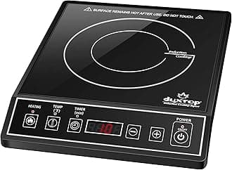 duxtop-Duxtop Induction Hob, Touch Portable Electric Hob with Sensor Induction Hob 2100 Watt, 15 Temperature Levels, 15 Power Levels, 180 Minute Timer Function, Safety Lock Design 9100MC