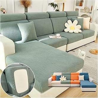 Soothing Home Sofa Covers, Sofa Hero Covers, Wear-Resistant Universal Couch Covers Washable Stretch Sectional Couch Cushion Covers (Green,Back Cover M)