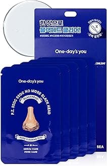 One-day's you P.Z SSOC SSOC No More Blackhead Nose Strips Sebum & Pore Care | Hypoallergenic Korean Nose Mask Blackhead Remover Clogged Pore Tightening Skin Care w/Centella Asiatica (0.07 oz, 5 EA)