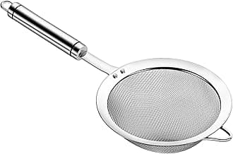 Stainless Steel Fine Mesh Strainers for Kitchen, Colander-Skimmer with Handle, Sieve Sifters for Food, Tea, Rice, Oil, Noodles, Fruits, Vegetable 4.73 inch