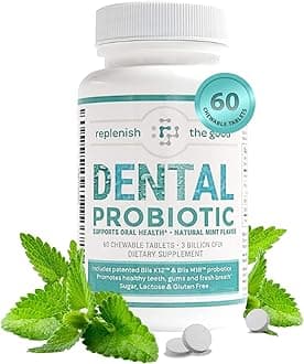 Probiotic Dental 60 Tablets - Strengthener - Probiotic - Fresh Breath - Family Friendly - Made in USA