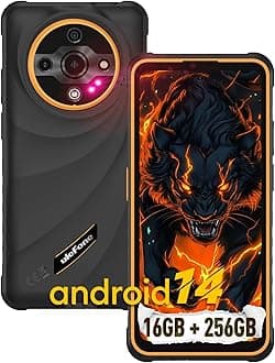 UlefoneArmor X31 Pro 5G Rugged Phone Unlocked, 16GB+256GB MTK Dimensity 6300 Android 15, 64MP+25MP Main Camera, 6050mAh, 6.56" 120Hz Corning Gorilla Screen, IP68/69K Waterproof, Widevine L1 - Orange