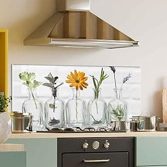 Tempered Glass Kitchen Backsplash, Stove Back Cover, Stove Splashback, Cutting Board, Kitchen Sink Splash Guard, Home Wall Decor (30x18'')