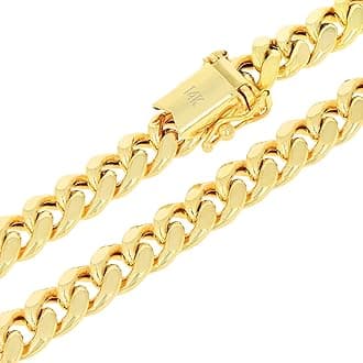 Nuragold 14k Real Yellow Gold Miami Cuban Link 6.5mm Chain Necklace (16"-30") Italian Jewelry for Men & Women
