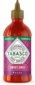 TABASCO Brand Sweet Chili Sauce, Mild Hot Sauce, Easy-to-Squeeze Bottle, Perfect Balance of Sweet & Heat, Versatile Flavor, Great on Fish Tacos, Salads, Asian Food & More, 11 Oz (Pack of 1)