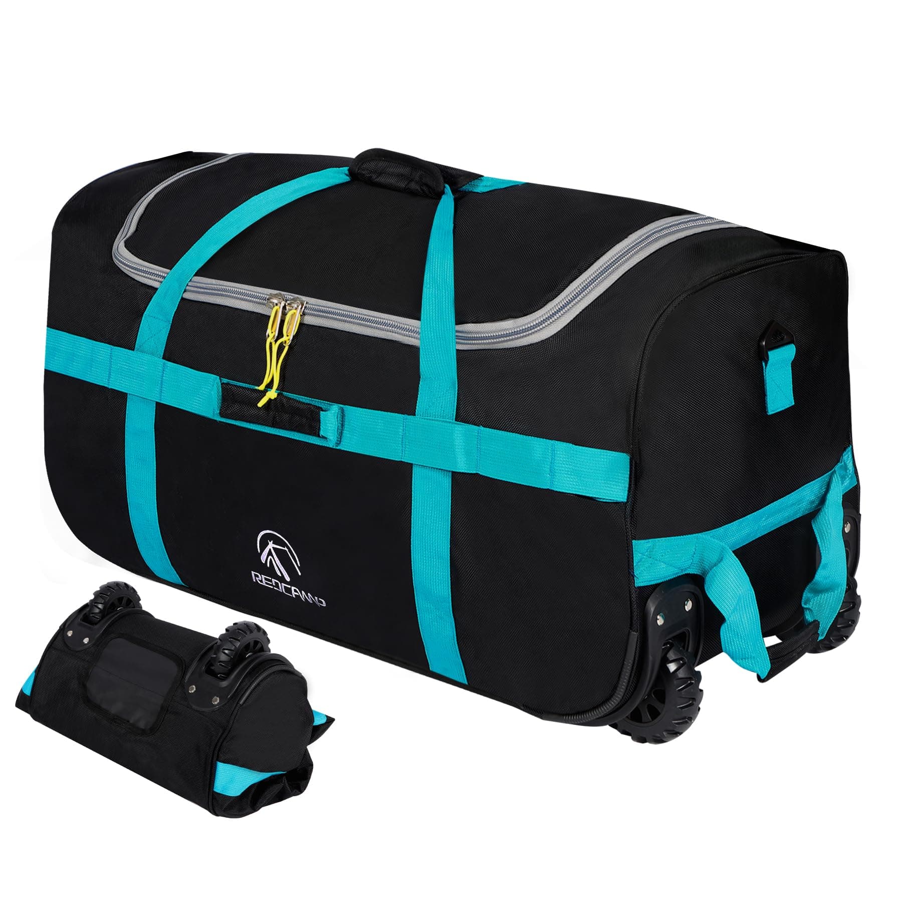 85L/120L/140L Foldable Duffle Bag with Wheels, Large Travel Duffel Bag