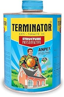 Pidilite Terminator Structure Preservative | Controls Termites, Borers & Fungus in Buildings & Soil | Safe Herbal Formulation | 1 Litre