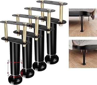 Adjustable Height Bed Frame Center Support Legs with Wider Base