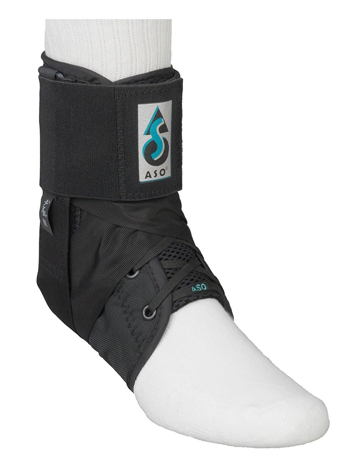 Ankle Stabilizing Orthosis W/inserts (Black, Medium)
