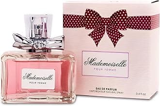 AFLUXE Women's Spray Perfume Mademoiselle Long Lasting Eau De Parfum Cologne for Women Refreshing Floral Fragrance for Casual Use,Ideal Holiday Gift,3.4 Fl Oz