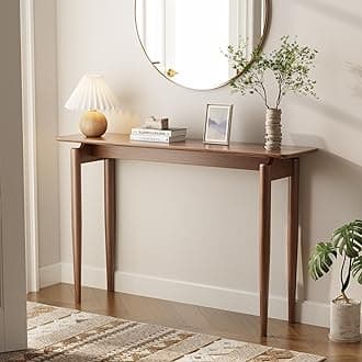 AQIMUELE Wood Console Table Walnut Entryway Table, Thin Console Table, Sofa Tables for Living Room (47.2'')