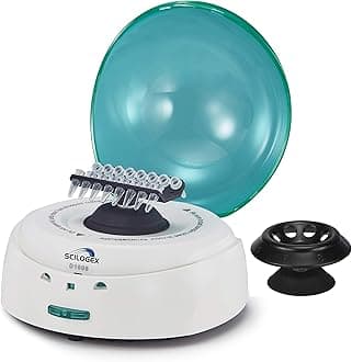- SCILOGEX EZee Mini Centrifuge – for 0.2/0.5/1.5/2.0mL Tubes & PCR8 Strips – 7,000 RPM Max Speed – Compact Benchtop Centrifuge with Timer – Green Lid