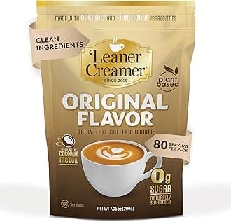 Leaner Creamer: Natural Coconut Oil Based Coffee Creamer - Original (280 Refill Pouch)