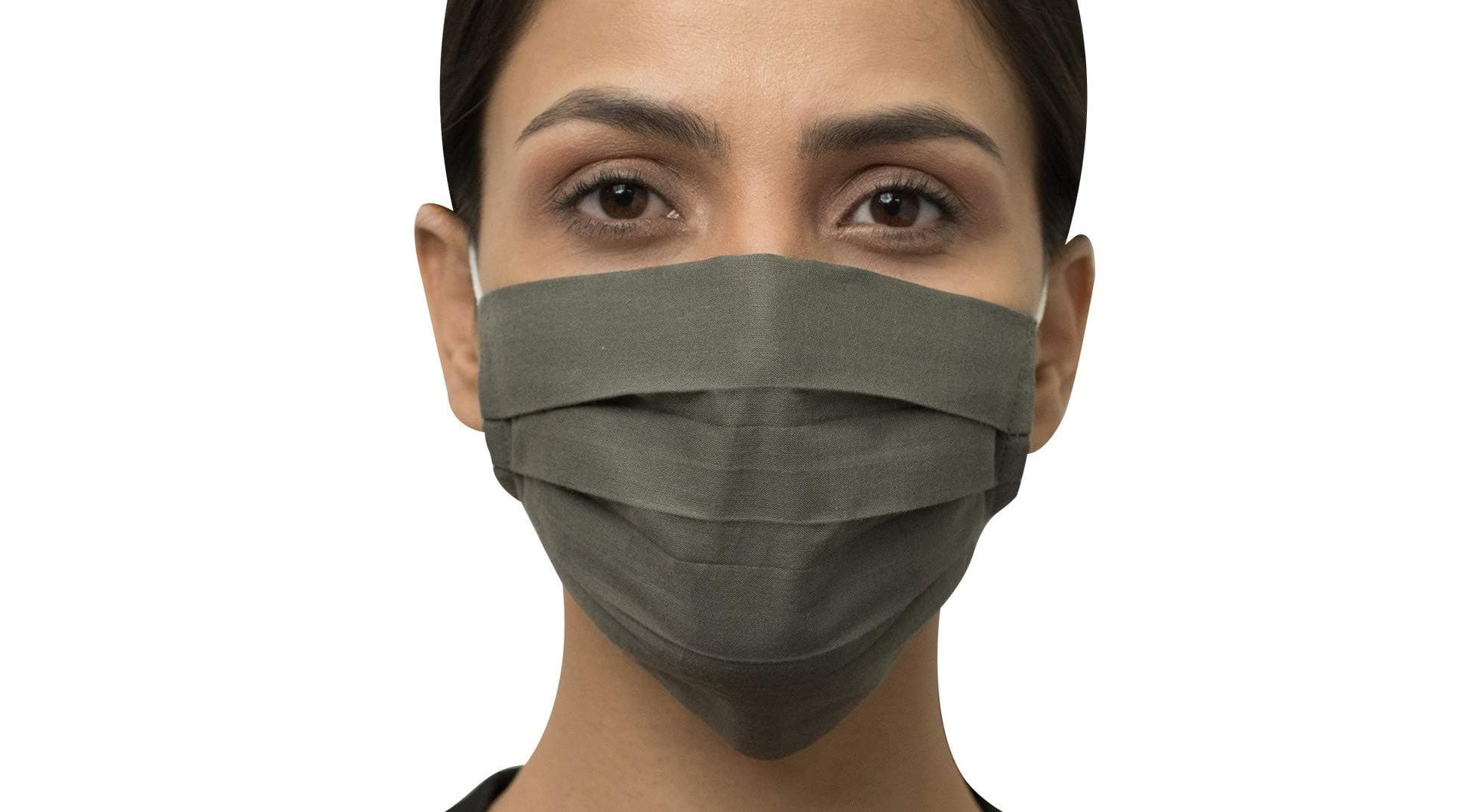 OrchidsPlus Pro 2+ Layer Face Mask | Washable | Reusable - Pack of 10 (Grey)