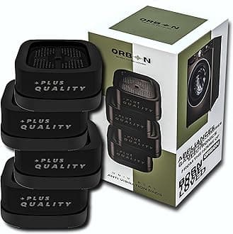 ORBON Laser Engraved Anti Vibration Pads for Washing Machine | Vibration Stopper Foot Pad 4 PC Set | Legs Gripper for Washers & Dryers | Shock Absorber Anti-Slip Support for Stability & Noise Control