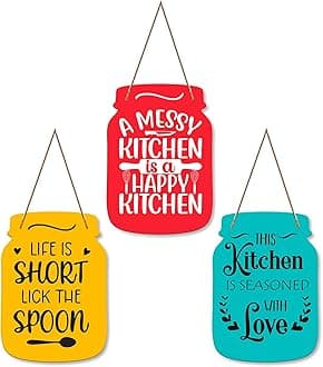 Artvibes Kitchen and Cafe Quotes Decorative Wall Hanging Decoration item for Kitchen Restaurant | Home Decor | House Warming Gifts | Kitchen Quotes Decor Item | Wall Decoration (WH_8904N)