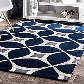 Carpet for Living Room Rugs for Bedroom 8x8 Square feet Floor mat Navy Star Color
