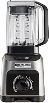 Professional Quiet Shield Blender, 1500 Watts Peak Power, 32oz BPA Free Jar, 4 Programs & Variable Speed Dial for Smoothies, Ice Crush, Puree, Silver (58870)