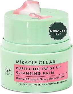Rael Miracle Clear Facial Cleanser – Makeup Remover, Daily Face Wash, Gentle Deep Pore Cleansing Korean Skin Care for Oily & Combination Skin (Cleansing Balm, 1.69 fl. oz)