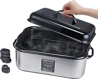 Master Massage 18 Quart LED Hot Stone Warmer with Digital Display– Stainless Steel Hot Stone Heater Portable- Massage Stone Heating Device-Massage Essentials for Massage Therapists