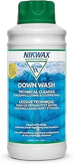 Nikwax Down, Down Wash.Direct, 1L, Specialty Cleaner for Down Jackets, Outerwear, Vests, Sleeping Bags, Quilts, and Bedding, Restores Loft, Warmth, Insulation, and Water Repellency