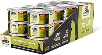 ACANA Premium Pate Wet Cat Food in Bone Broth Lamb + Lamb Liver Recipe 3oz Cans (24 count)