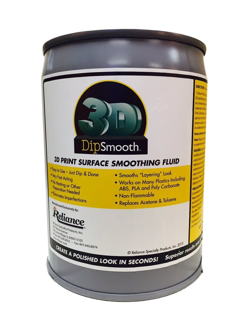 3D DipSmooth - 3D Print Smoothing Fluid - One Gallon